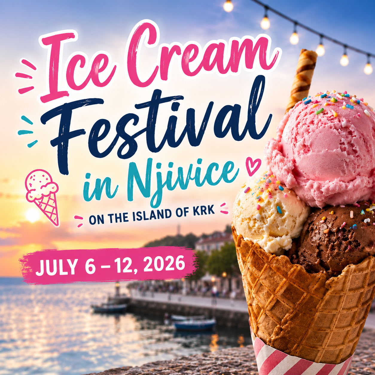 Ice Cream Festival in Njivice 2026 – The Sweetest Week of Summer on the Island of Krk