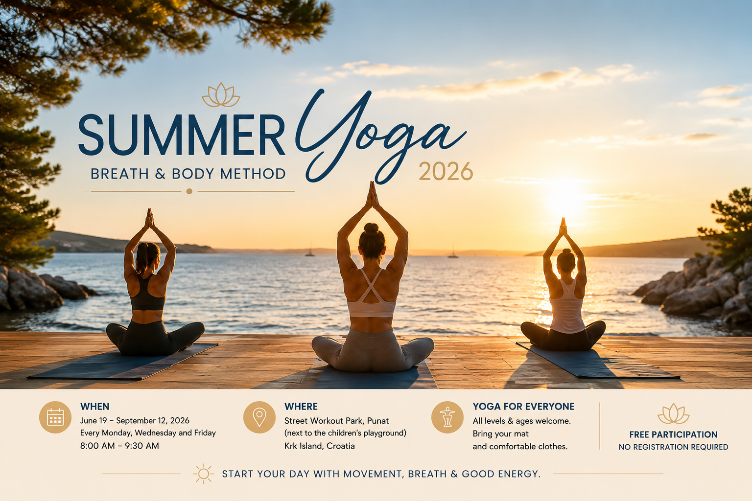 Start Your Summer Mornings in Punat with Yoga by the Sea